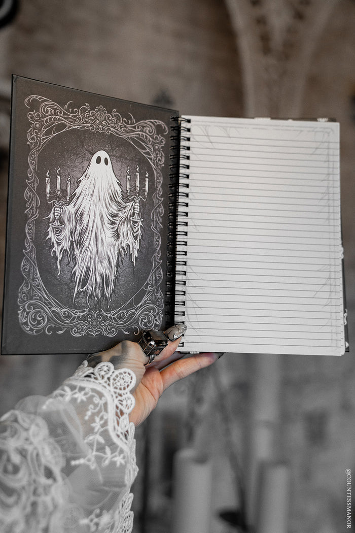 hardcover gothic ghost diary  with lined pages