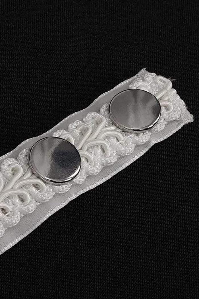 layered lace romantic goth necktie  with back close
