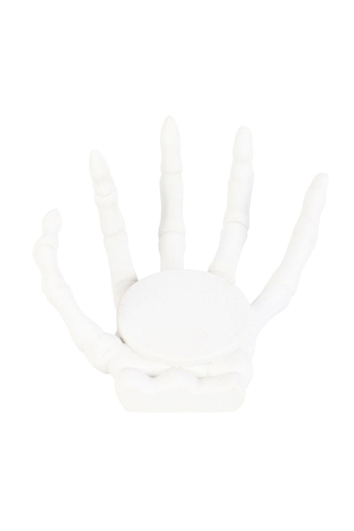 Gothic Halloween Skeleton Hand Coaster and Candle Holder - housewares - VampireFreaks - Something Different