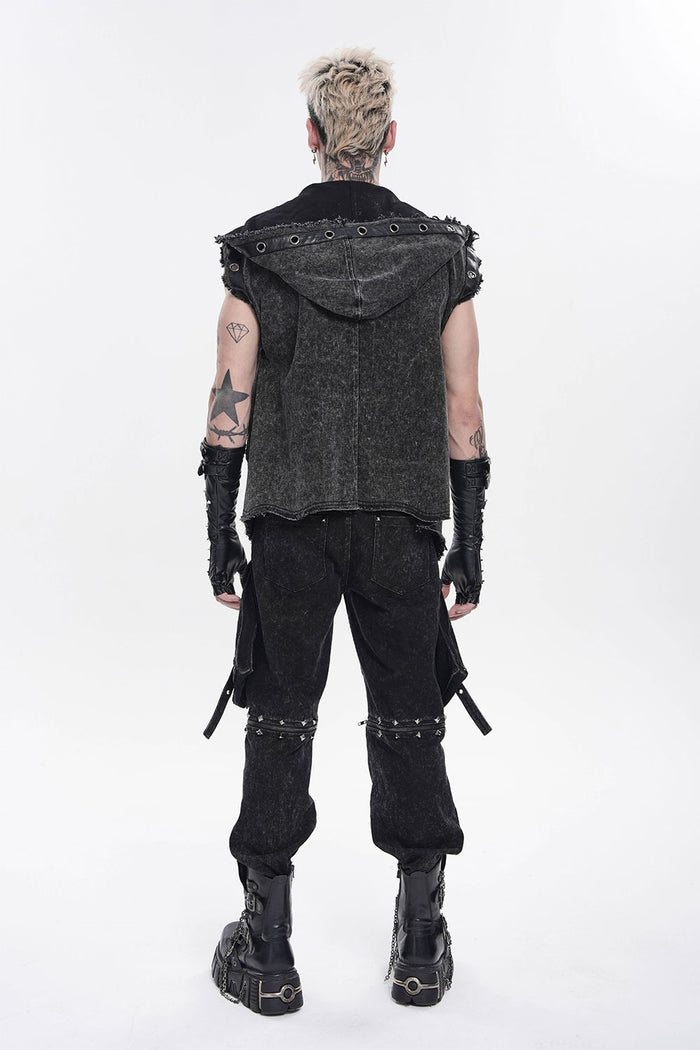 Hooded vest for goths