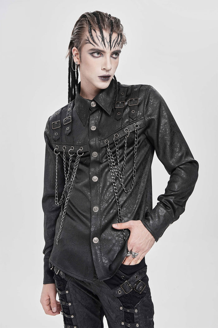 Devil Fashion punk top with buckles