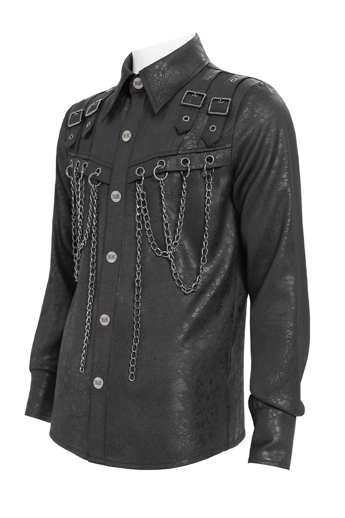 Black button down for men