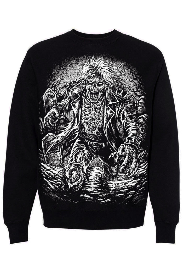 punk zomble horror sweatshirt
