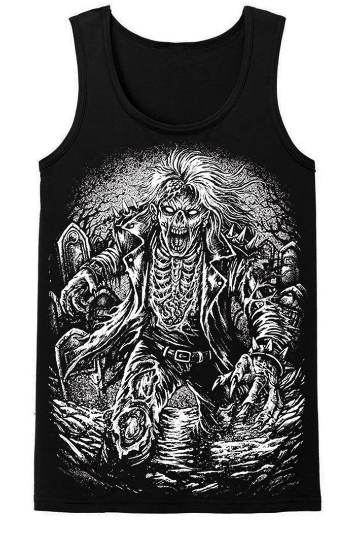scary punk zombie tshirt tank top