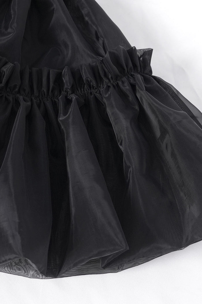short mini black high-waisted cupcake skirt by devil fashion