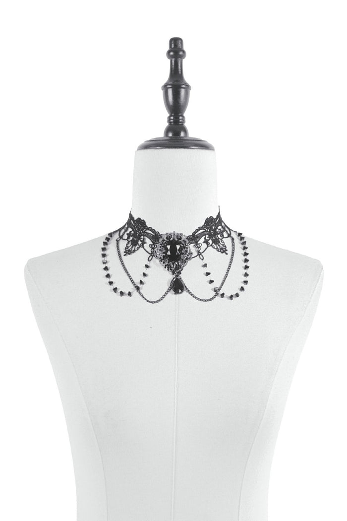 Gothic vintage beaded choker