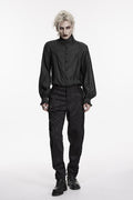 black damask gothic trousers for men