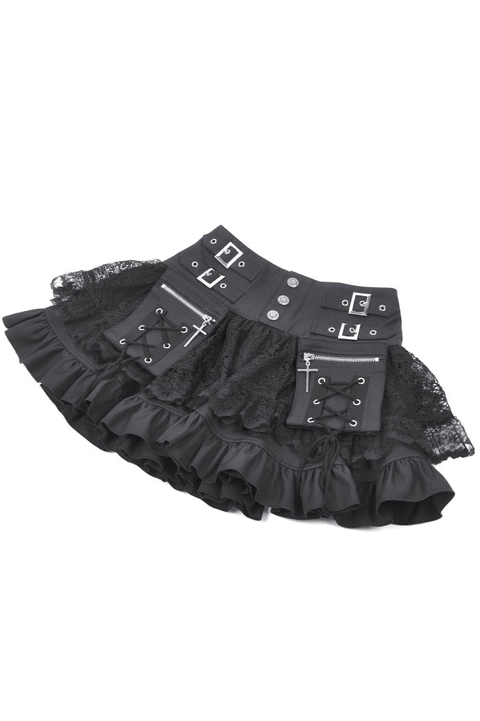 Punk fashion mini skirt