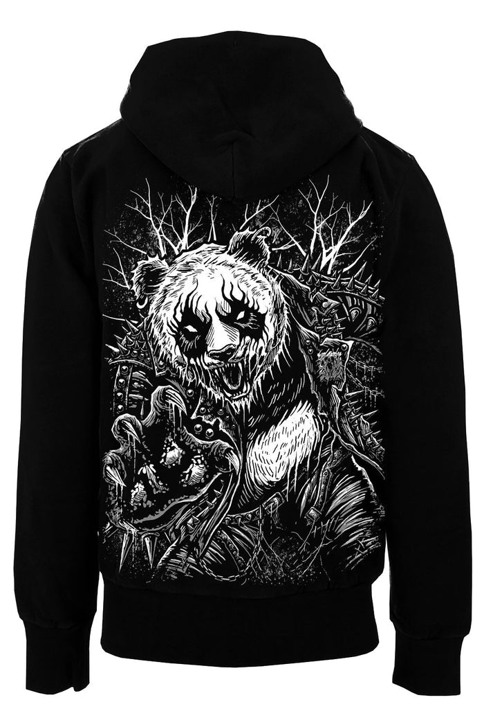 black metal panda bear hoodie