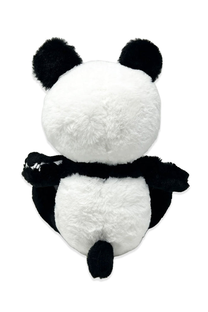 Heavy metal panda teddy bear plush back