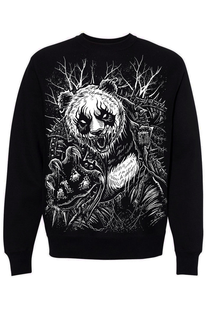 heavy metal punk panda bear sweater