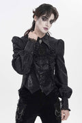 Mens goth shirt with lace