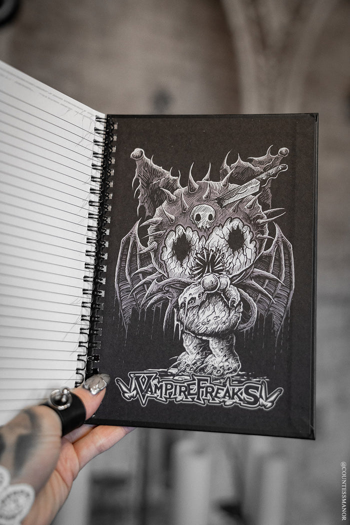 gothic hardcover emo bunny rabbit diary notebook