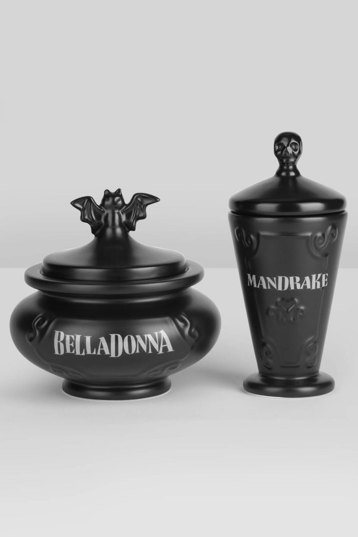 Herbalist Storage Jars [Set Of 2] - housewares - VampireFreaks - Killstar