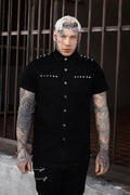 mens studded punk shirt
