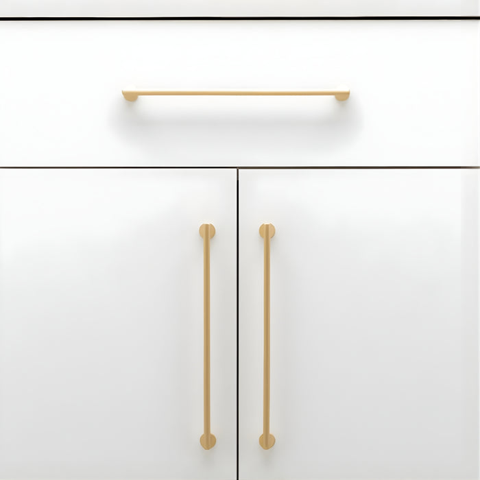 Lifestyle Zoom Iver Baltimore 256mm Cabinet Pull Handle Brushed Brass SDG-20906 - The Blue Space