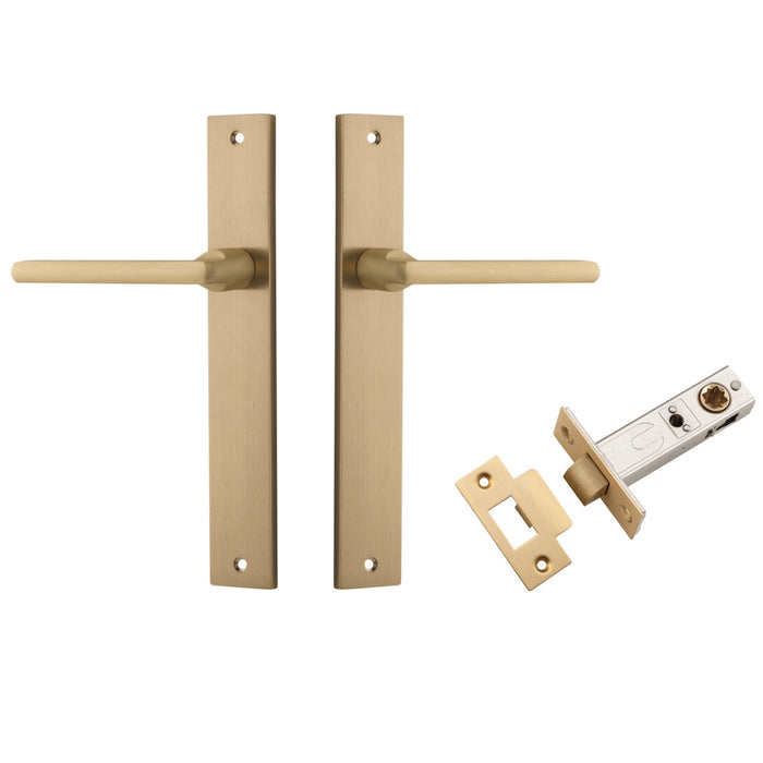 Iver Baltimore Lever Rectangular Backplate Passage Kit Brushed Brass 15702KPASS60 - The Blue Space