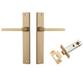 Iver Baltimore Lever Rectangular Backplate Passage Kit Brushed Brass 15702KPASS60 - The Blue Space