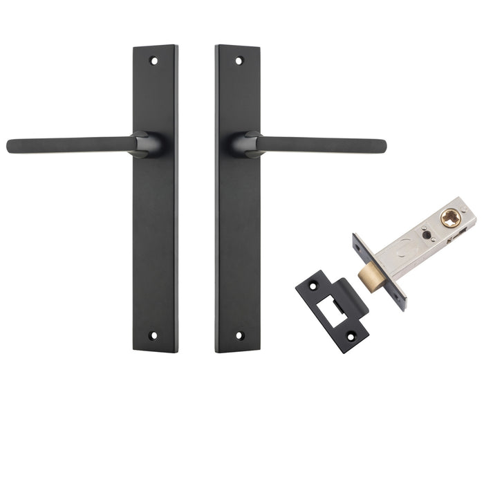 Iver Baltimore Lever Rectangular Backplate Passage Kit Matte Black 12702KPASS60 - The Blue Space