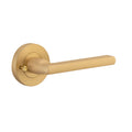 Single Iver Baltimore Lever Round Rose (Inbuilt Privacy) Brushed Brass 9365KIBPRIV60 - The Blue Space