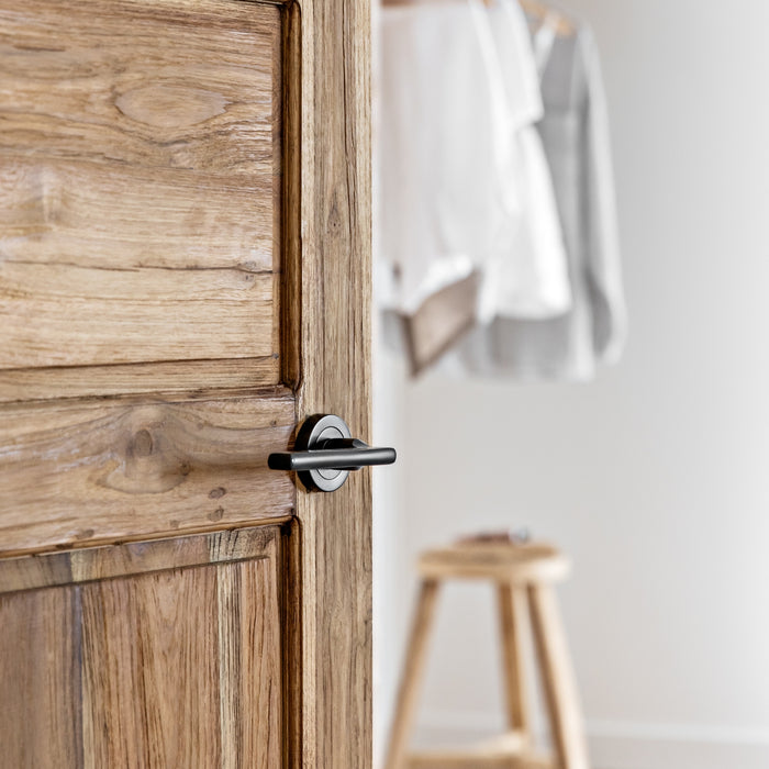 Project Image Iver Baltimore Lever Round Rose Passage Kit Matte Black 9213KPASS60 - The Blue Space