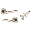 Iver Baltimore Lever Round Rose Passage Kit Satin Nickel 9219KPASS60 - The Blue Space