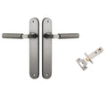 Iver Brunswick Lever Oval Backplate Passage Kit Satin Nickel 14768KPASS60 - The Blue Space