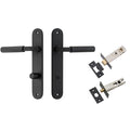Iver Brunswick Lever Oval Backplate Privacy Kit Matte Black  12768KPRIV60 - The Blue Space