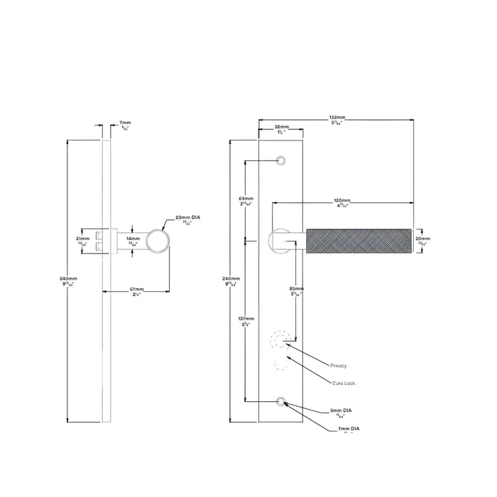 Line Drawing Lever Iver Brunswick Lever Rectangular Backplate Entrance Kit with High Security Lock Satin Nickel 14752KENTR60KT - The Blue Space