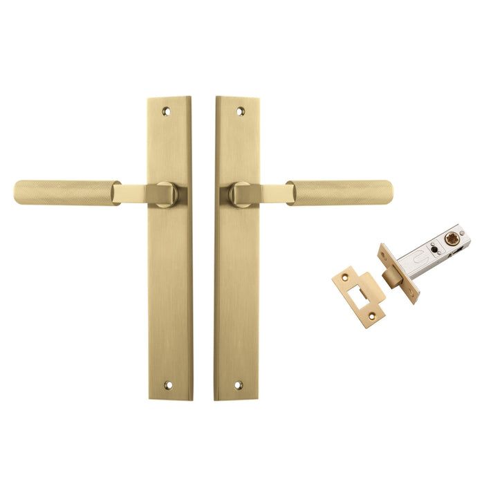 Iver Brunswick Lever Rectangular Backplate Passage Kit Brushed Gold  16252KPASS60 - The Blue Space