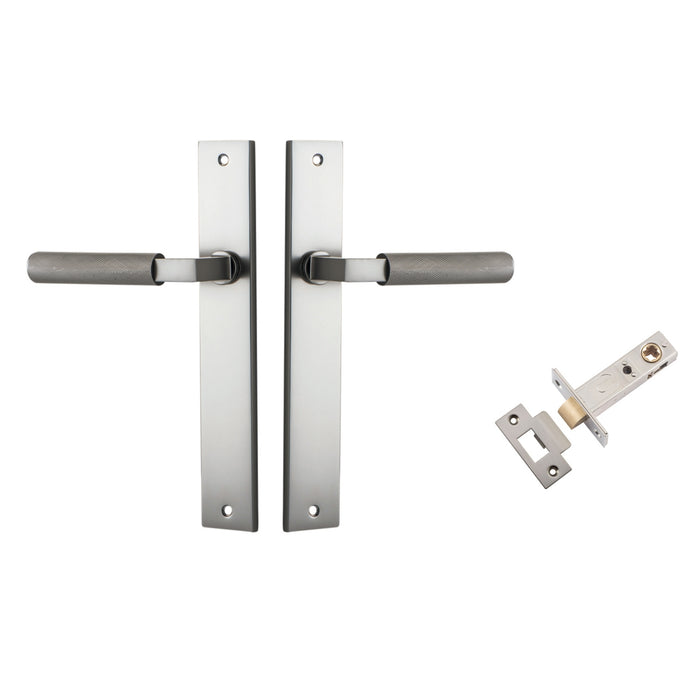 Iver Brunswick Lever Rectangular Backplate Passage Kit Satin Nickel 14752KPASS60 - The Blue Space