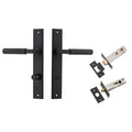 Iver Brunswick Lever Rectangular Backplate Privacy Kit Matte Black  12752KPRIV60 - The Blue Space
