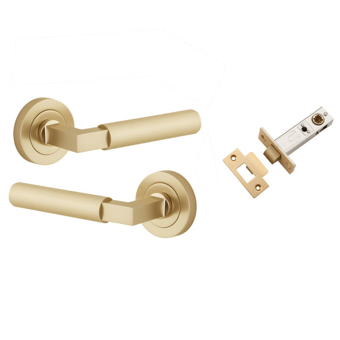 Iver Brunswick Lever Round Rose Passage Kit Brushed Gold  16261KPASS60 - The Blue Space