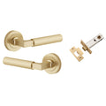 Iver Brunswick Lever Round Rose Passage Kit Brushed Gold  16261KPASS60 - The Blue Space