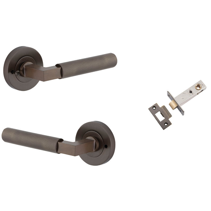 Iver Brunswick Lever Round Rose Privacy Kit Signature Brass 0351KIBPRIV60 - The Blue Space
