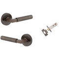 Iver Brunswick Lever Round Rose Privacy Kit Signature Brass 0351KIBPRIV60 - The Blue Space