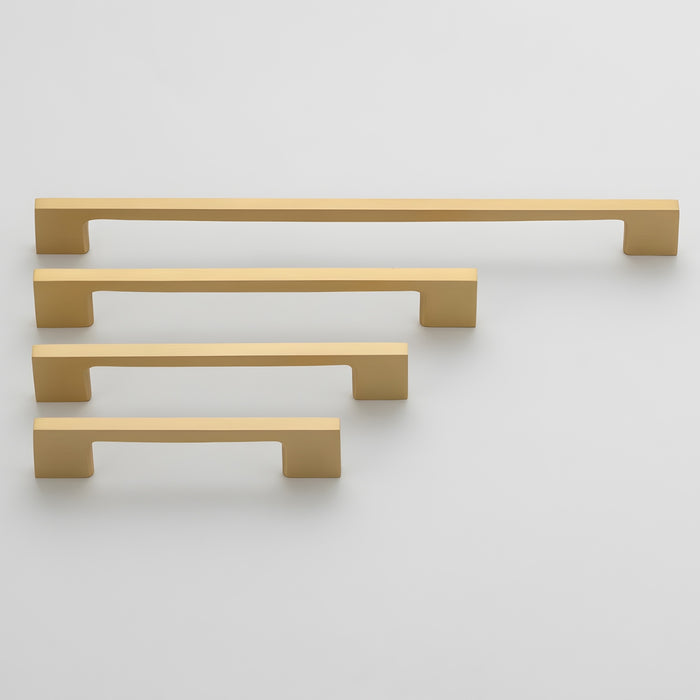 New All Size Iver Cali 256mm Cabinet Pull Handle Brushed Brass SDG-0557 - The Blue Space
