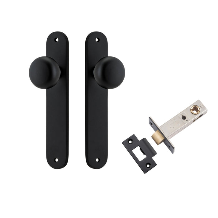 Iver Cambridge Knob Oval Backplate Passage Kit Matte Black 12834KPASS60 - The Blue Space
