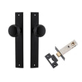 Iver Cambridge Knob Rectangular Backplate Passage Kit Matte Black 12822KPASS60 - The Blue Space