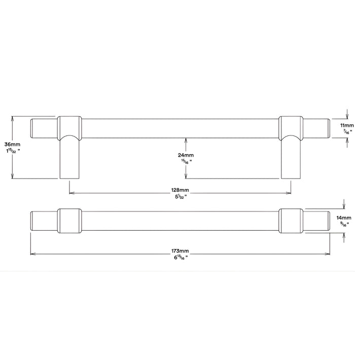 Line Drawing Iver Helsinki 128mm Cabinet Pull Handle Brushed Gold PVD 17152 - The Blue Space