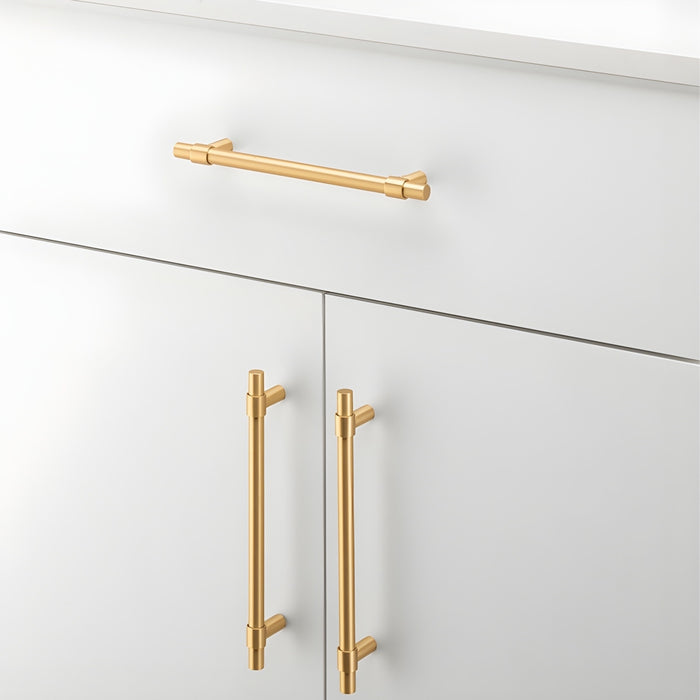 Detail1 Iver Helsinki 160mm Cabinet Pull Handle Brushed Brass 21016 - The Blue Space