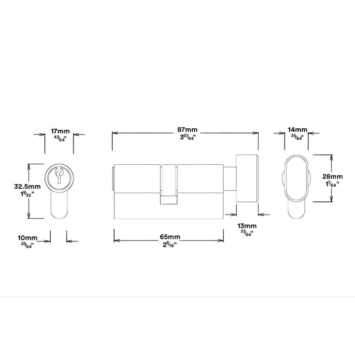 Key Thumb Iver Helsinki Lever Oval Backplate Entrance Kit with High Security Lock Brushed Gold PVD 16400KENTR60KT - The Blue Space