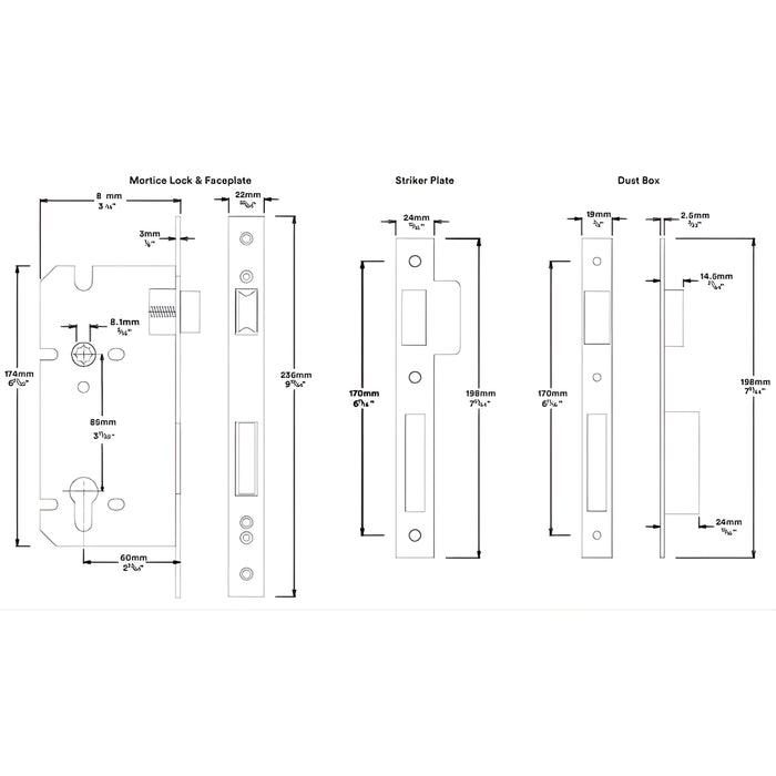 Mortice Lock Iver Helsinki Lever Oval Backplate Entrance Kit with High Security Lock Brushed Gold PVD 16400KENTR60KT - The Blue Space