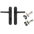 Iver Helsinki Lever Oval Backplate Privacy Kit with Privacy Turn Matte Black 12900KPRIV60 - The Blue Space