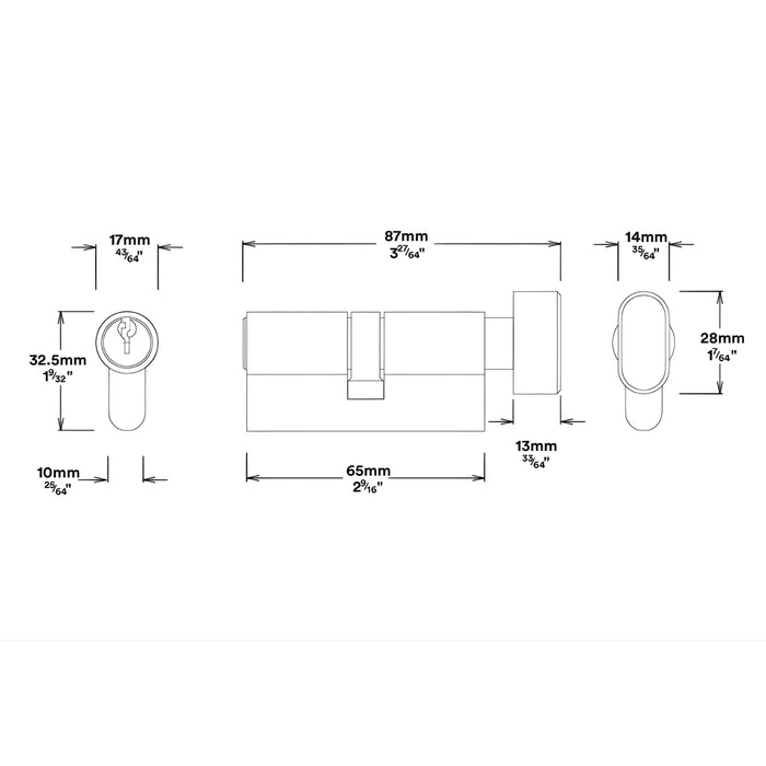 Key Thumb Iver Helsinki Lever Rectangular Backplate Entrance Kit with High Security Lock Matte Black 12896KENTR60KT - The Blue Space