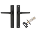Iver Helsinki Lever Rectangular Backplate Passage Kit Matte Black 12896KPASS60 - The Blue Space