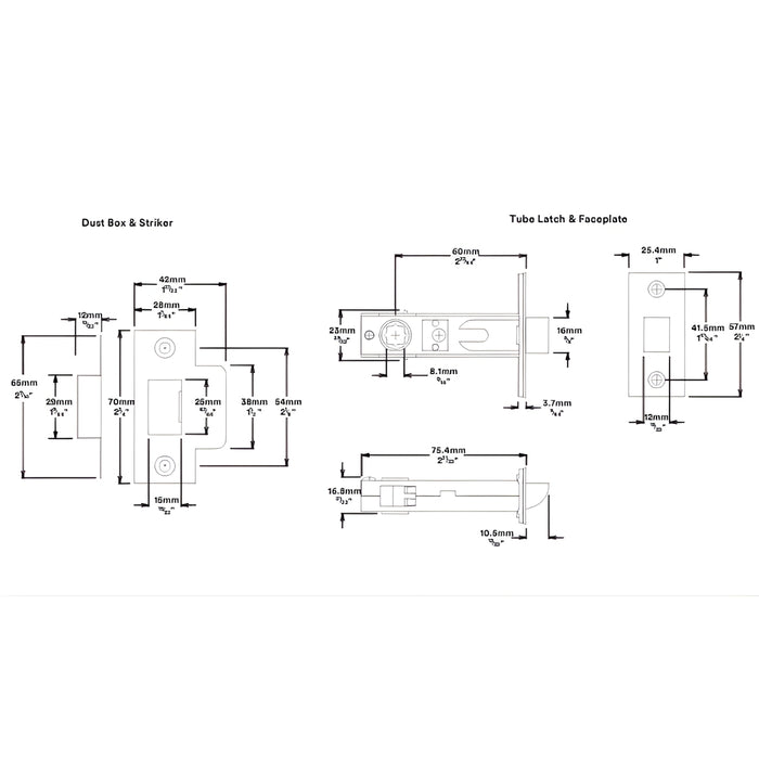 Tube Latch Iver Helsinki Lever Rectangular Backplate Privacy Kit with Privacy Turn Matte Black 12896KPRIV60 - The Blue Space