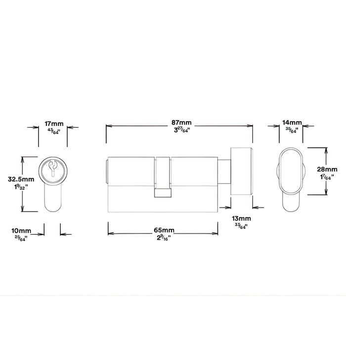 Key Thumb Iver Helsinki Lever Round Rose Entrance Kit with Separate High Security Lock Brushed Brass 20626KENTR60KT - The Blue Space