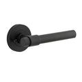 Single Iver Helsinki Lever Round Rose (Inbuilt Privacy) Matte Black 20623KIBPRIV60 - The Blue Space