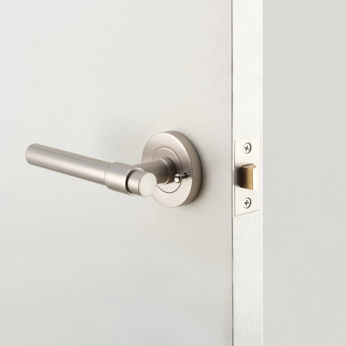 Project Image Iver Helsinki Lever Round Rose (Inbuilt Privacy) Satin Nickel 20629KIBPRIV60 - The Blue Space